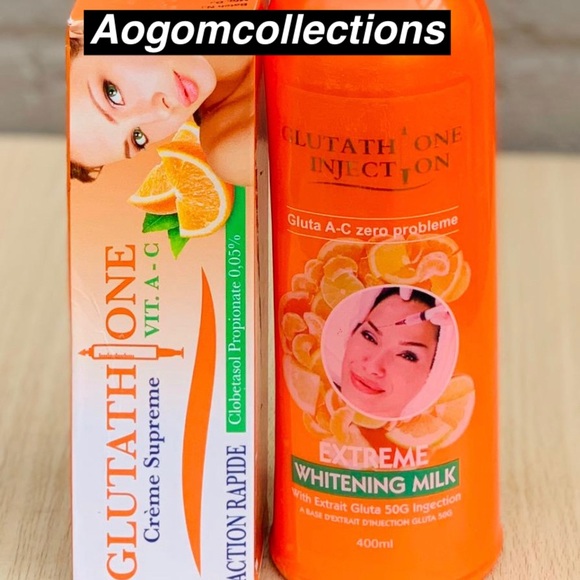 2PCs Abebi white Glutathion Injection body lotion exetreme whitening milk  Gluta - autospaint.com.ar